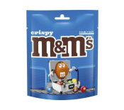 M&M'S CRISPY MILK CHOCOLATE WITH A RICE CENTRE IN A SUGAR SHELL 281G