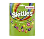 SKITTLES CHEWY CANDIES COATED WITH SUGAR, WITH SOUR FRUIT FLAVOR 318G
